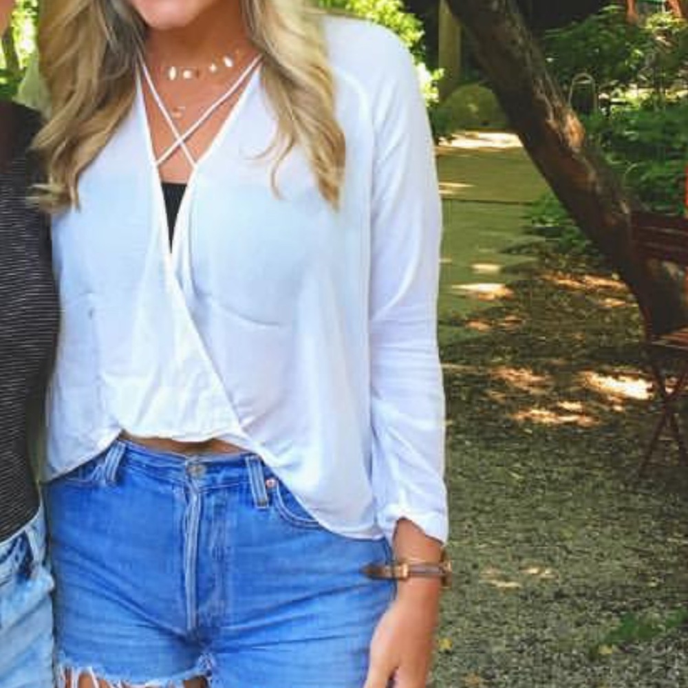 White crop top